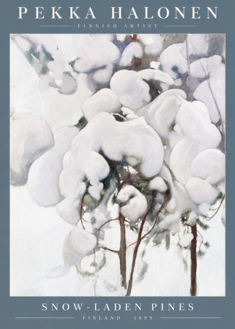 Pekka Halonen Snow-laden Pines No3 - Póster