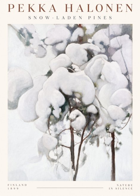 Pekka Halonen Snow-laden Pines No5 - Póster