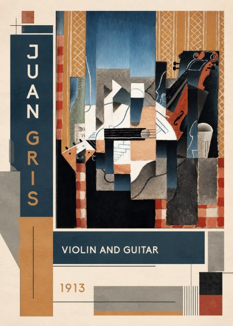 Juan Gris Violin and Guitar I No2 - Póster