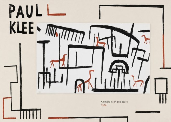 Paul Klee Animals in an Enclosure No2 - Póster