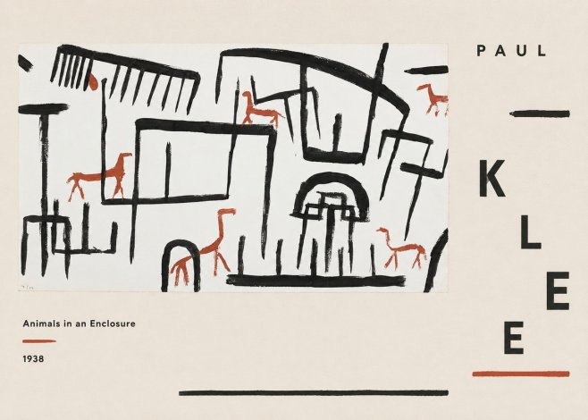 Paul Klee Animals in an Enclosure No6 - Póster