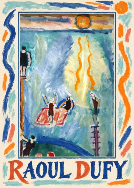 Raoul Dufy The Swimmers No1 - Póster