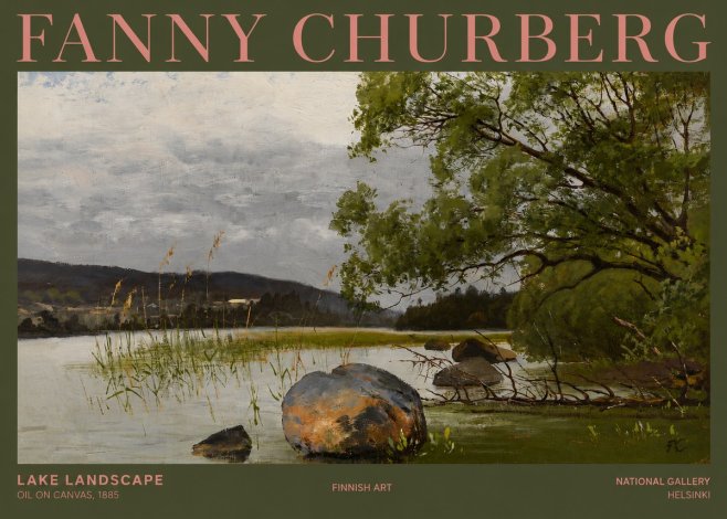 Fanny Churberg Lake Landscape No2 - Póster