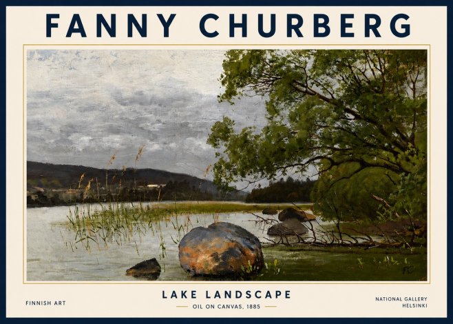 Fanny Churberg Lake Landscape No3 - Póster