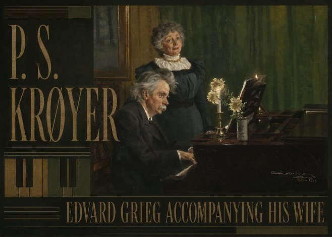 P.S. Krøyer Edvard Grieg Accompanying His Wife No4 - Póster