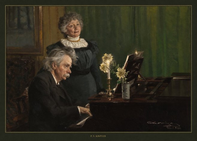 P.S. Krøyer Edvard Grieg Accompanying His Wife No5 - Póster