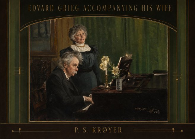 P.S. Krøyer Edvard Grieg Accompanying His Wife No6 - Póster
