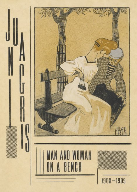 Juan Gris Man and Woman on a Bench No3 - Póster