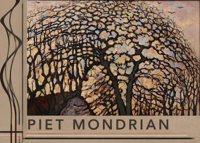 Piet Mondrian Avond (Evening); the Red Tree No2 - Póster
