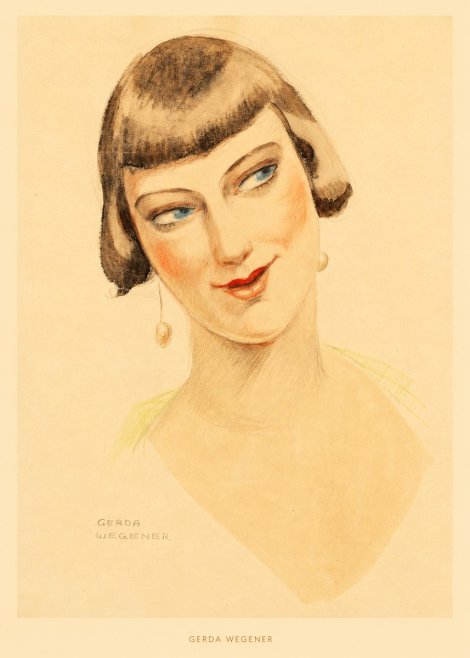 Gerda Wegener Portrait of a Lady No6 - Póster