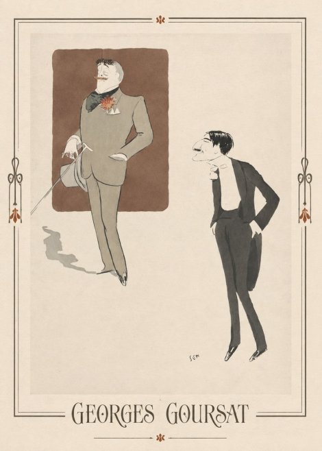 Georges Goursat Two Stylish Gentlemen No1 - Póster
