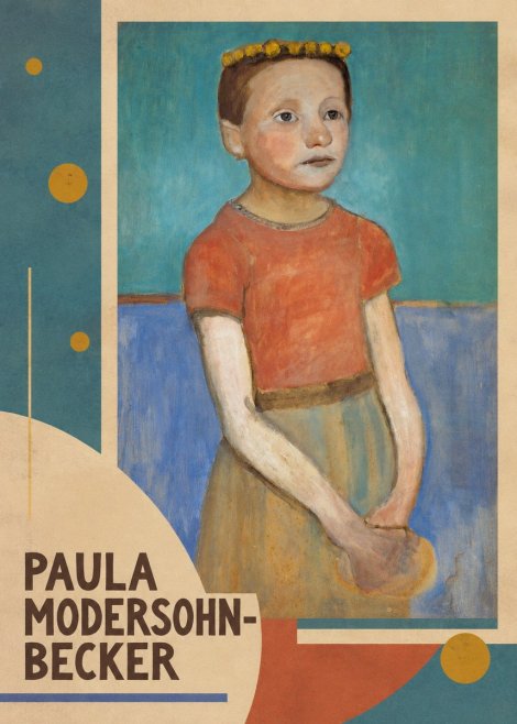 Paula Modersohn-Becker Girl with Crown No3 - Póster