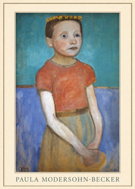 Paula Modersohn-Becker Girl with Crown No4 - Póster
