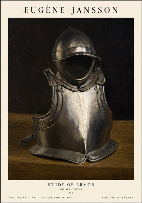 Eugène Jansson Study of Armor No1 - Póster