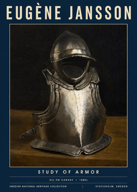 Eugène Jansson Study of Armor No3 - Póster