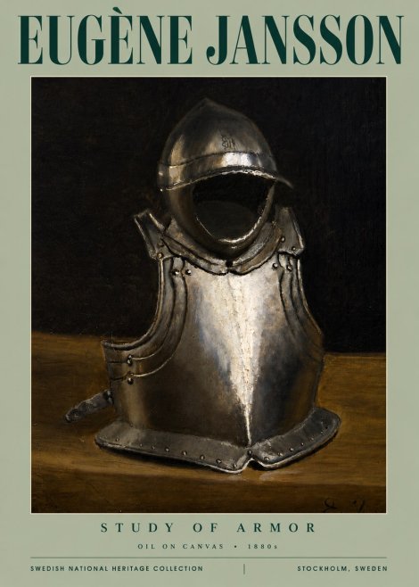 Eugène Jansson Study of Armor No4 - Póster