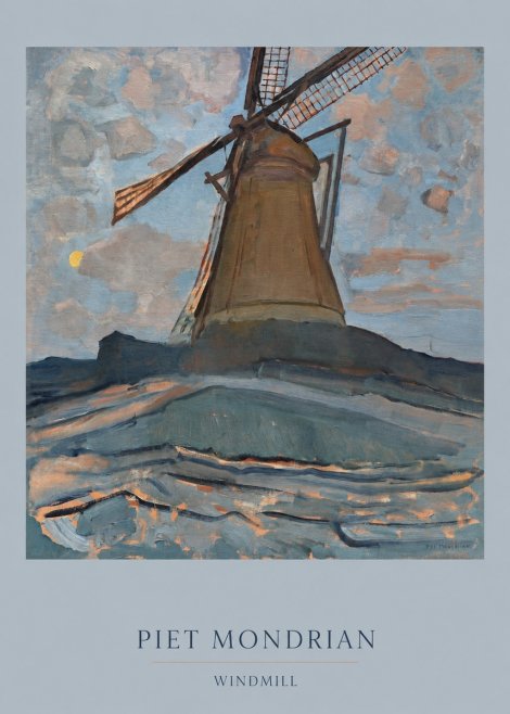 Piet Mondrian Windmill No6 - Póster