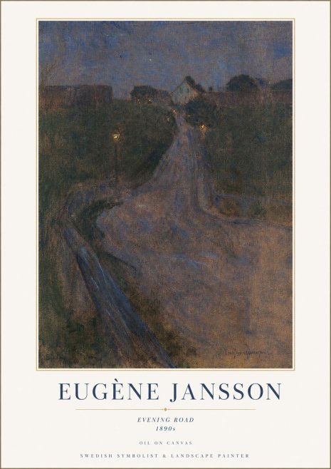 Eugène Jansson Evening Road No1 - Póster