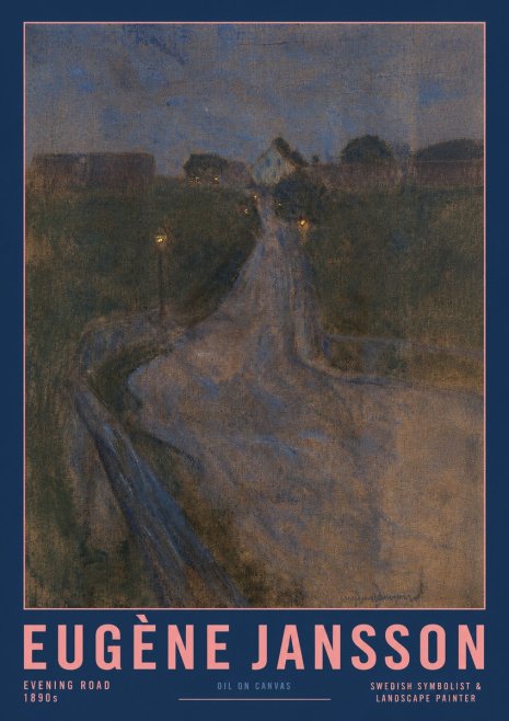 Eugène Jansson Evening Road No2 - Póster