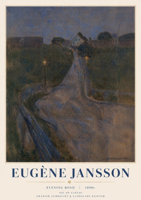 Eugène Jansson Evening Road No4 - Póster