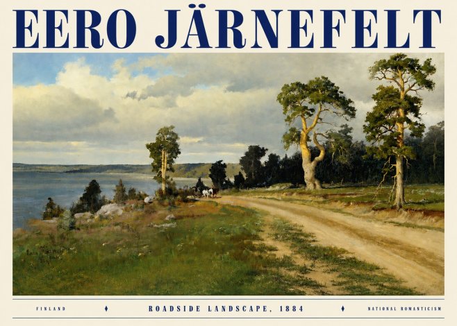 Eero Järnefelt Roadside Landscape, 1884 No3 - Póster