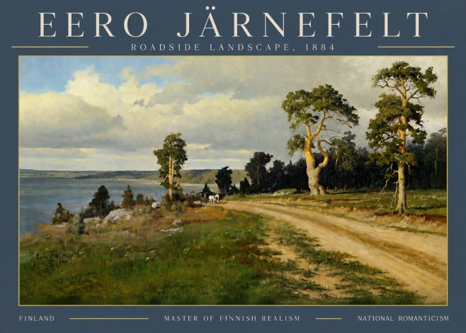 Eero Järnefelt Roadside Landscape, 1884 No4 - Póster