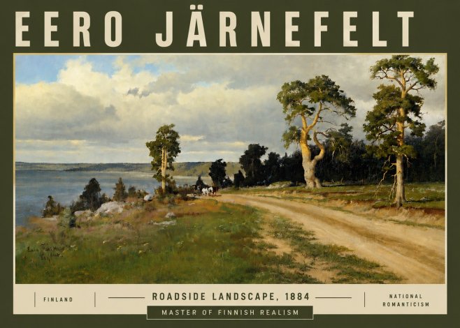 Eero Järnefelt Roadside Landscape, 1884 No5 - Póster