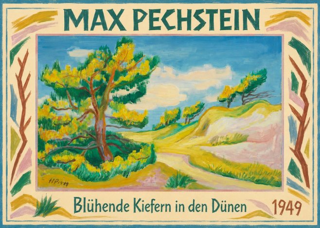 Max Pechstein Blühende Kiefern in Den Dünen No1 - Póster