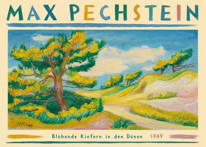 Max Pechstein Blühende Kiefern in Den Dünen No3 - Póster
