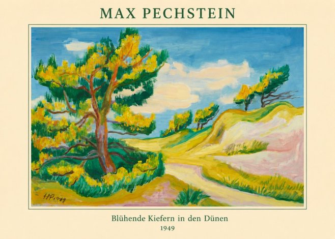 Max Pechstein Blühende Kiefern in Den Dünen No4 - Póster
