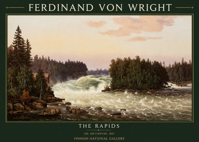 Ferdinand von Wright The Rapids No3 - Póster