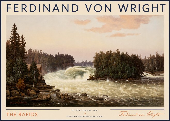 Ferdinand von Wright The Rapids No4 - Póster