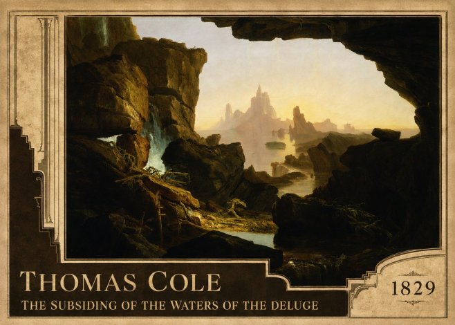 Thomas Cole The Subsiding of the Waters of the Deluge II No2 - Póster