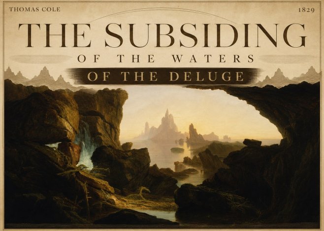 Thomas Cole The Subsiding of the Waters of the Deluge II No6 - Póster