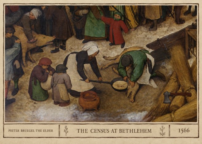 Pieter Bruegel The Census at Bethlehem VI No3 - Póster