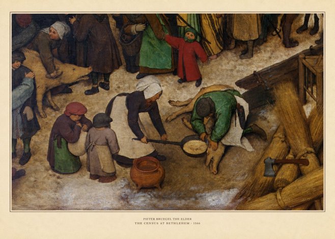 Pieter Bruegel The Census at Bethlehem VI No5 - Póster