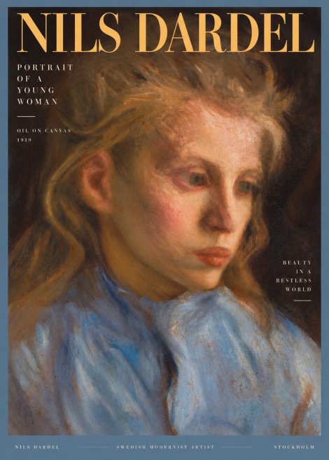 Nils Dardel Portrait of a Young Woman No3 - Póster