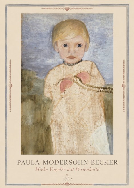 Paula Modersohn-Becker Mieke Vogeler Mit Perlenkette No2 - Póster