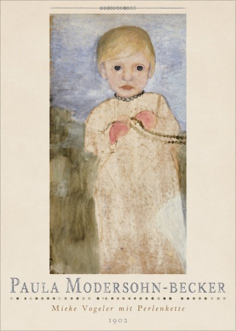 Paula Modersohn-Becker Mieke Vogeler Mit Perlenkette No4 - Póster
