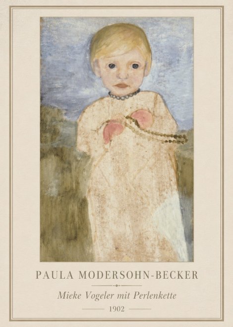 Paula Modersohn-Becker Mieke Vogeler Mit Perlenkette No5 - Póster