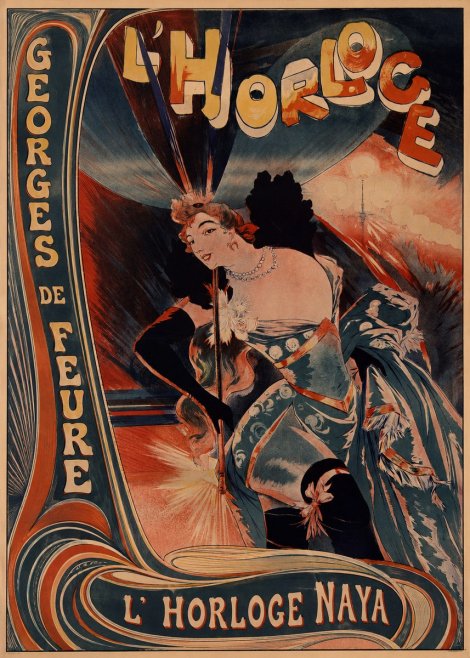 Georges de Feure L'horloge Naya No2 - Póster