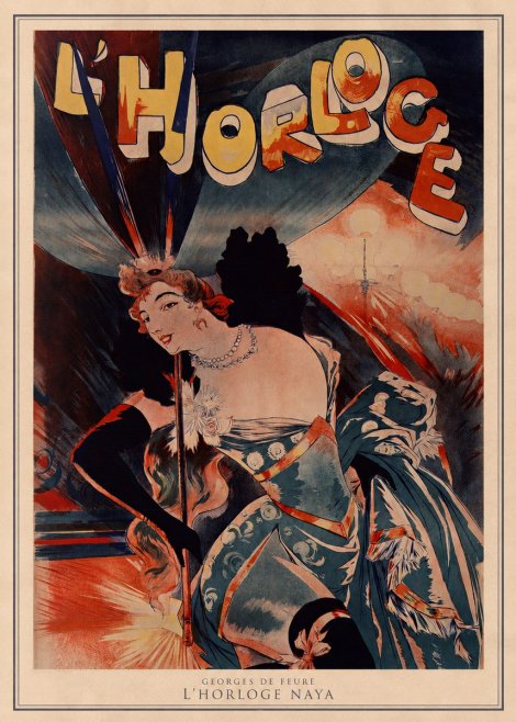 Georges de Feure L'horloge Naya No3 - Póster