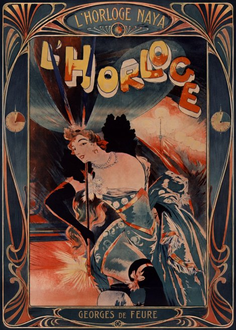 Georges de Feure L'horloge Naya No6 - Póster