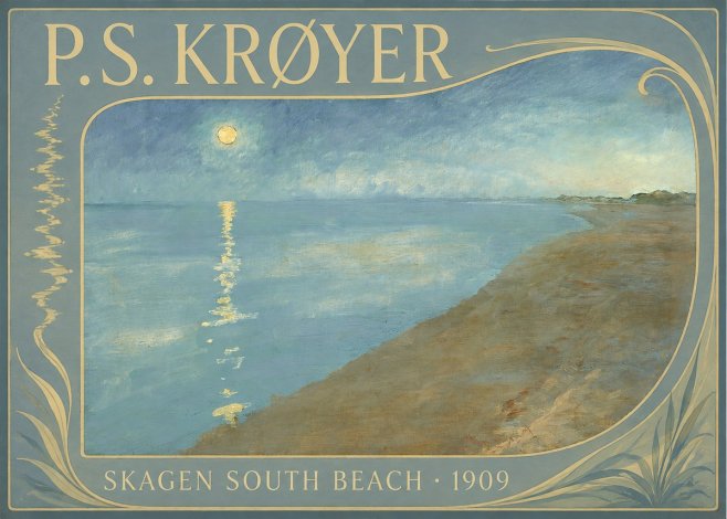P.S. Krøyer Skagen South Beach · 1909 No4 - Póster