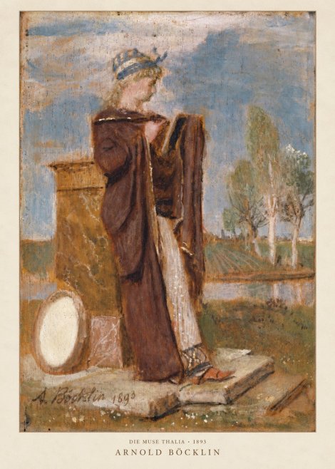 Arnold Böcklin Die Muse Thalia II No2 - Póster