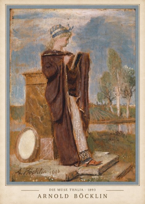 Arnold Böcklin Die Muse Thalia II No4 - Póster