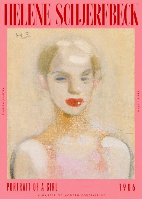 Helene Schjerfbeck Portrait of a Girl No2 - Póster