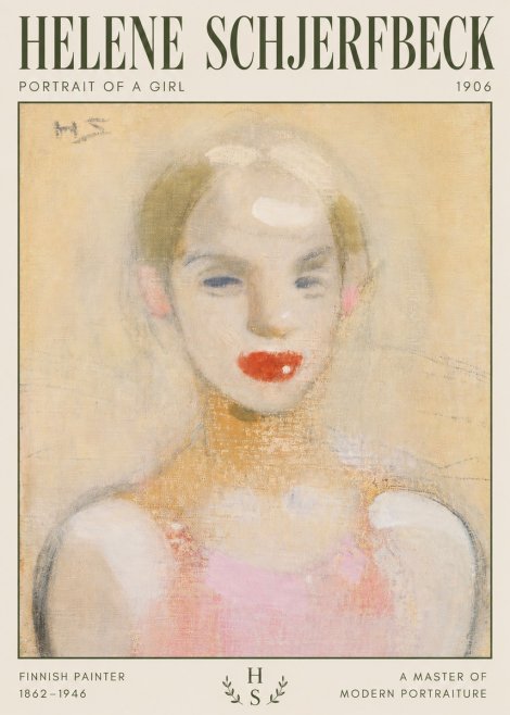 Helene Schjerfbeck Portrait of a Girl No4 - Póster