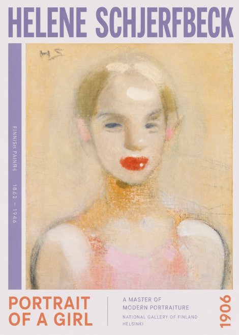 Helene Schjerfbeck Portrait of a Girl No5 - Póster