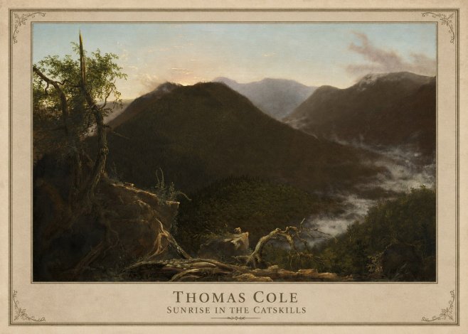 Thomas Cole Sunrise in the Catskills II No1 - Póster